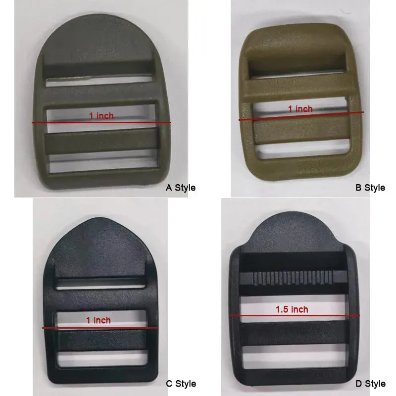10 Pcs Eyelet Buckle Curved Ladder Buckle Backpack Webbing Adjustable 4-speed Buckle Flat Ladder Buckle
