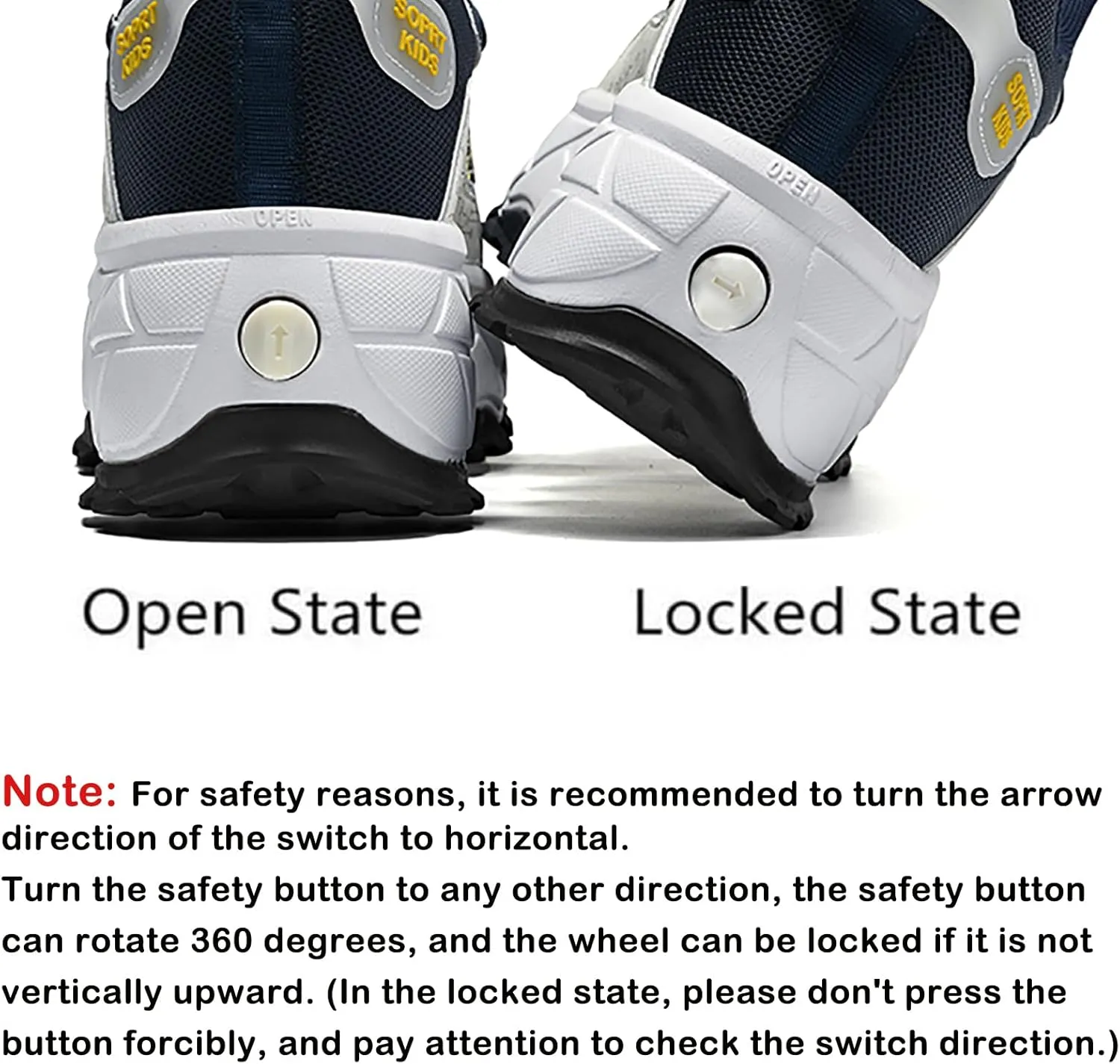 2 in 1 Deformation Roller Shoes, Roller Skate Shoes Outdoor with Detachable Brake Removable Pulley Skates Sneakers Skating Parkour with Wheels for Girls Boys