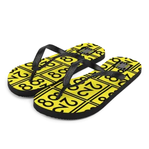 2882Sport™ From 28 to 82 Black   Yellow Flip-Flops