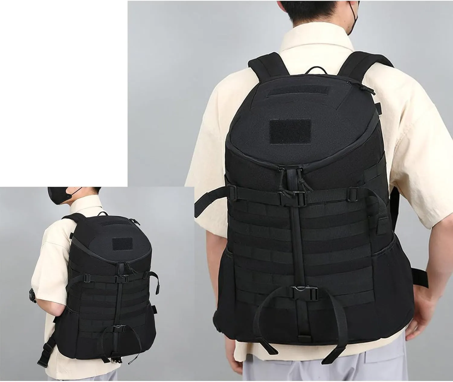 30L Tactical Backpack Waterproof Molle Military Backpack with Laptop Compartment - Lightweight EDC Hiking Daypack for Travel, Work, Outdoor & Emergency