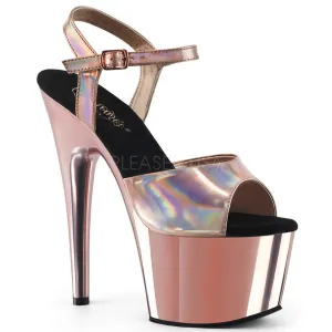 7 Inch Heel ADORE-709HGCH Rose Gold Hologram