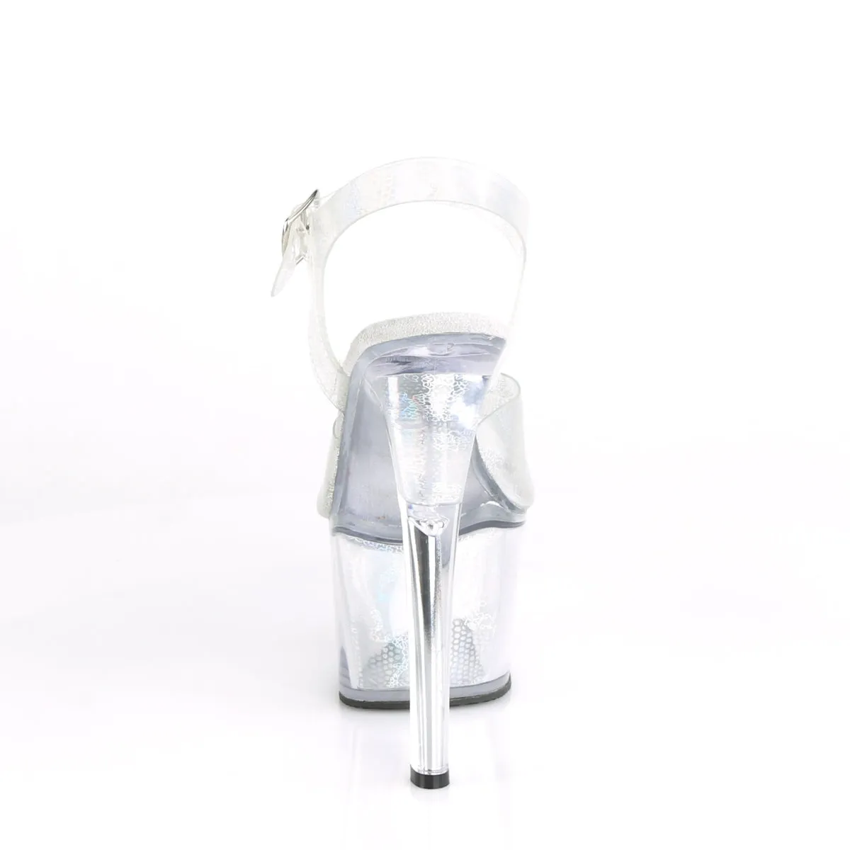7 Inch Heel SKY-308N Silver Hologram TPU