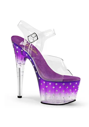 7" Heel, 2 3/4" PF Ankle Strap Sandal w/RS Studded Bottom