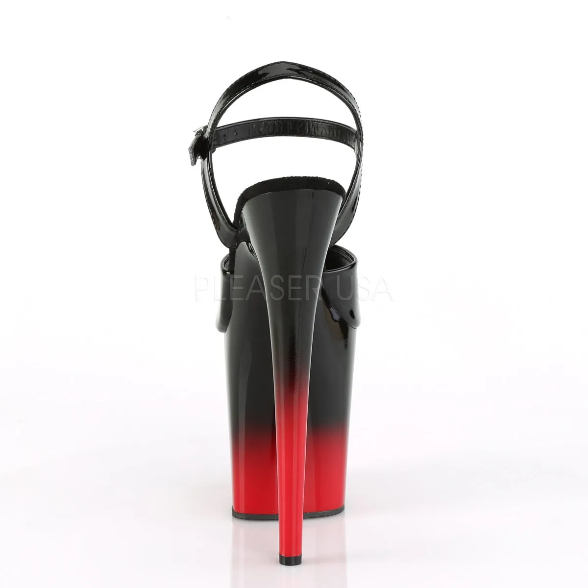 8 Inch Heel FLAMINGO-809BR-H Black Red