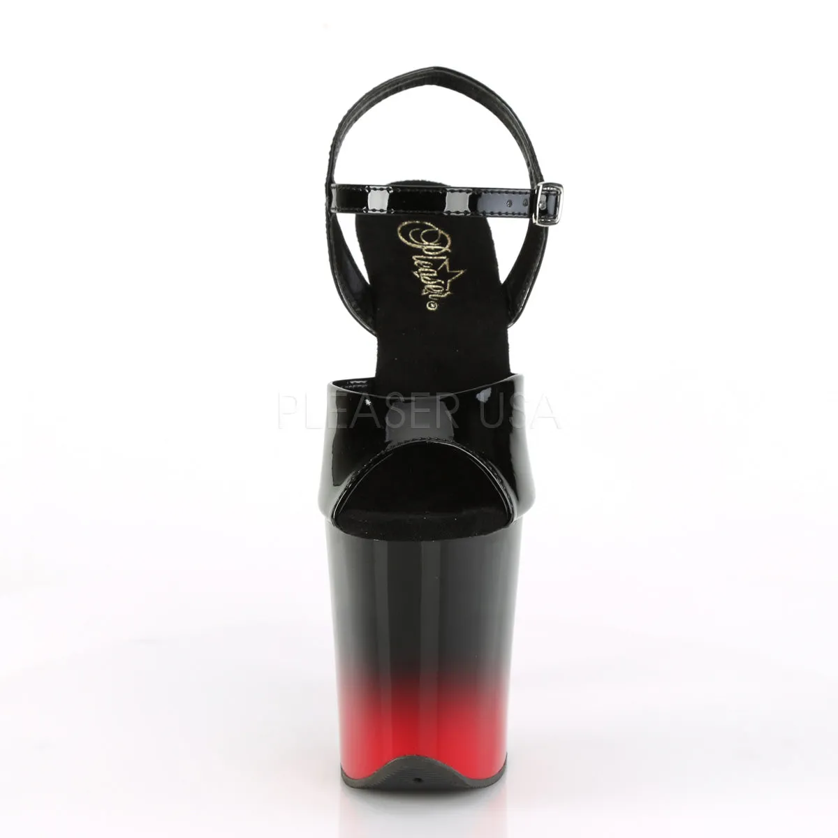 8 Inch Heel FLAMINGO-809BR-H Black Red