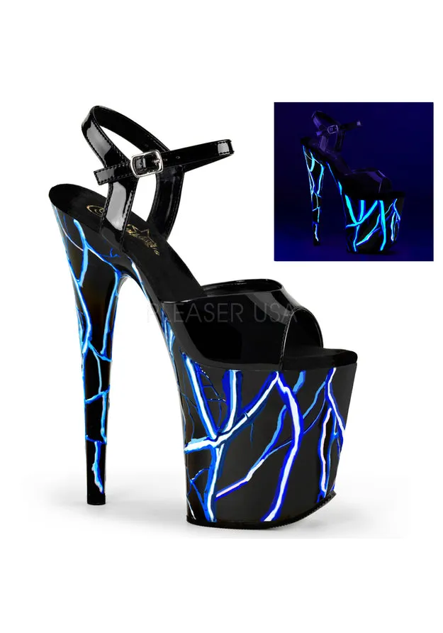 8" Heel, 4" PF Ankle Strap Sandal