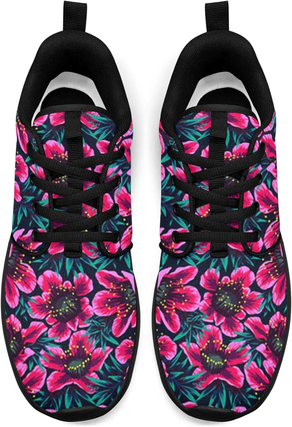 Abstract Floral Shoes for Women Walking Running Athletic Lightweight Shoes Comfortable Tennis Sports Sneaker Gifts