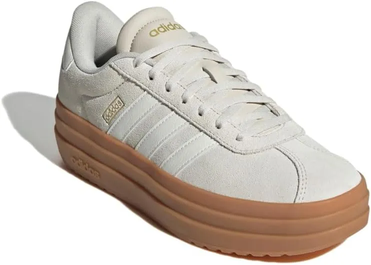 adidas Women's VL Court Bold Sneaker, Alumina/White/Gum, 5.5