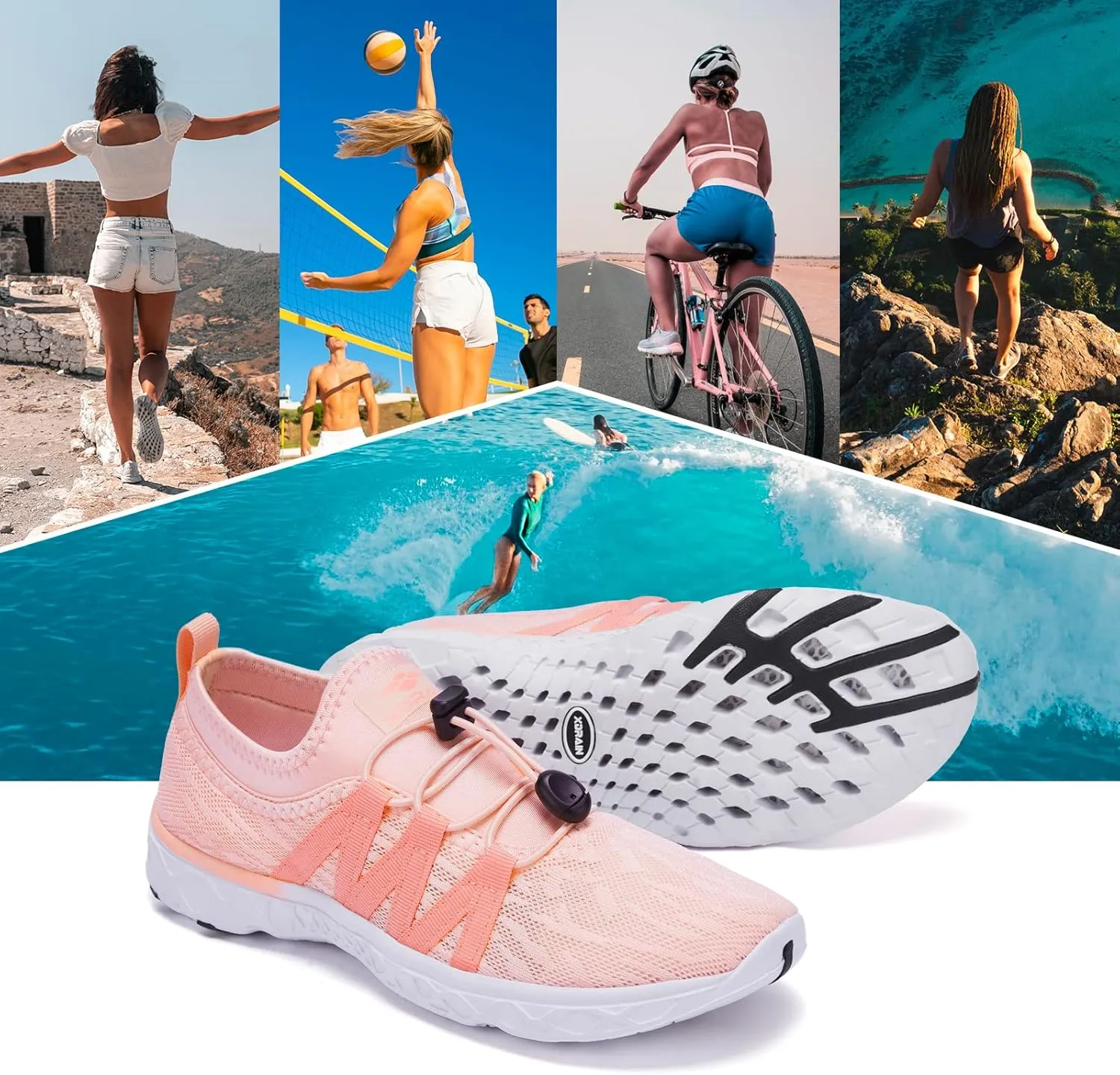 Aleader Women's Mesh Slip On Water Shoes