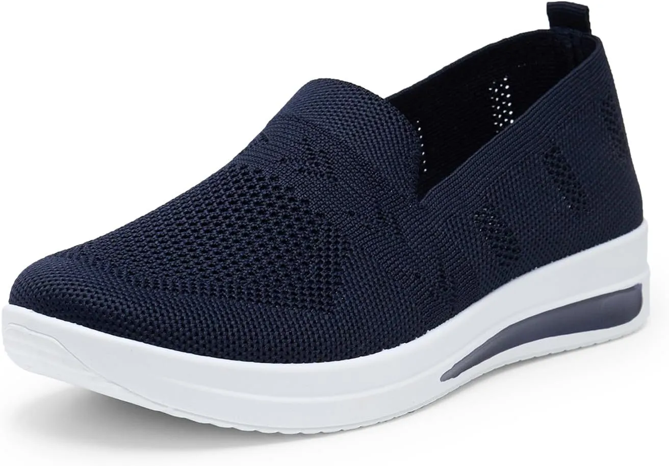 Alexis Leroy Women's Mesh-Comfortable Athletic Walking Shoes Slip On Casual Sneakers