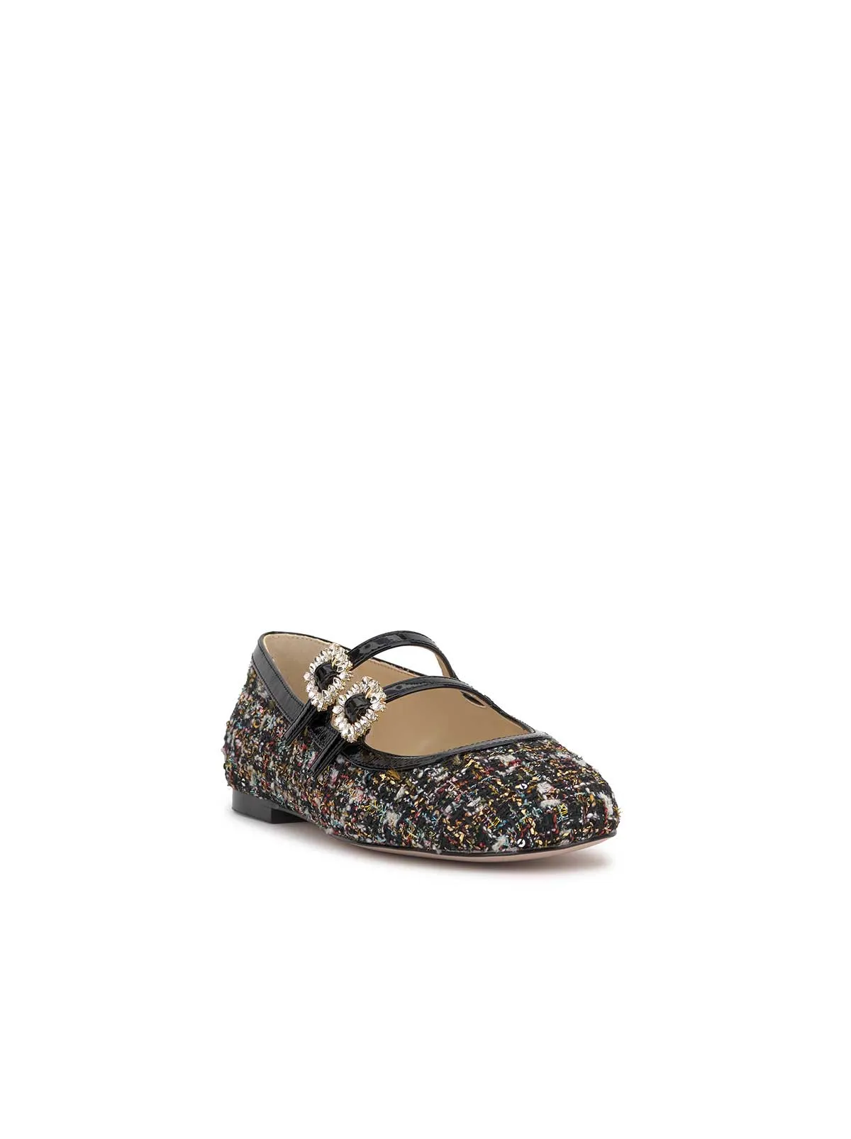 Allista Buckle Ballet Flat in Sparkle Tweed