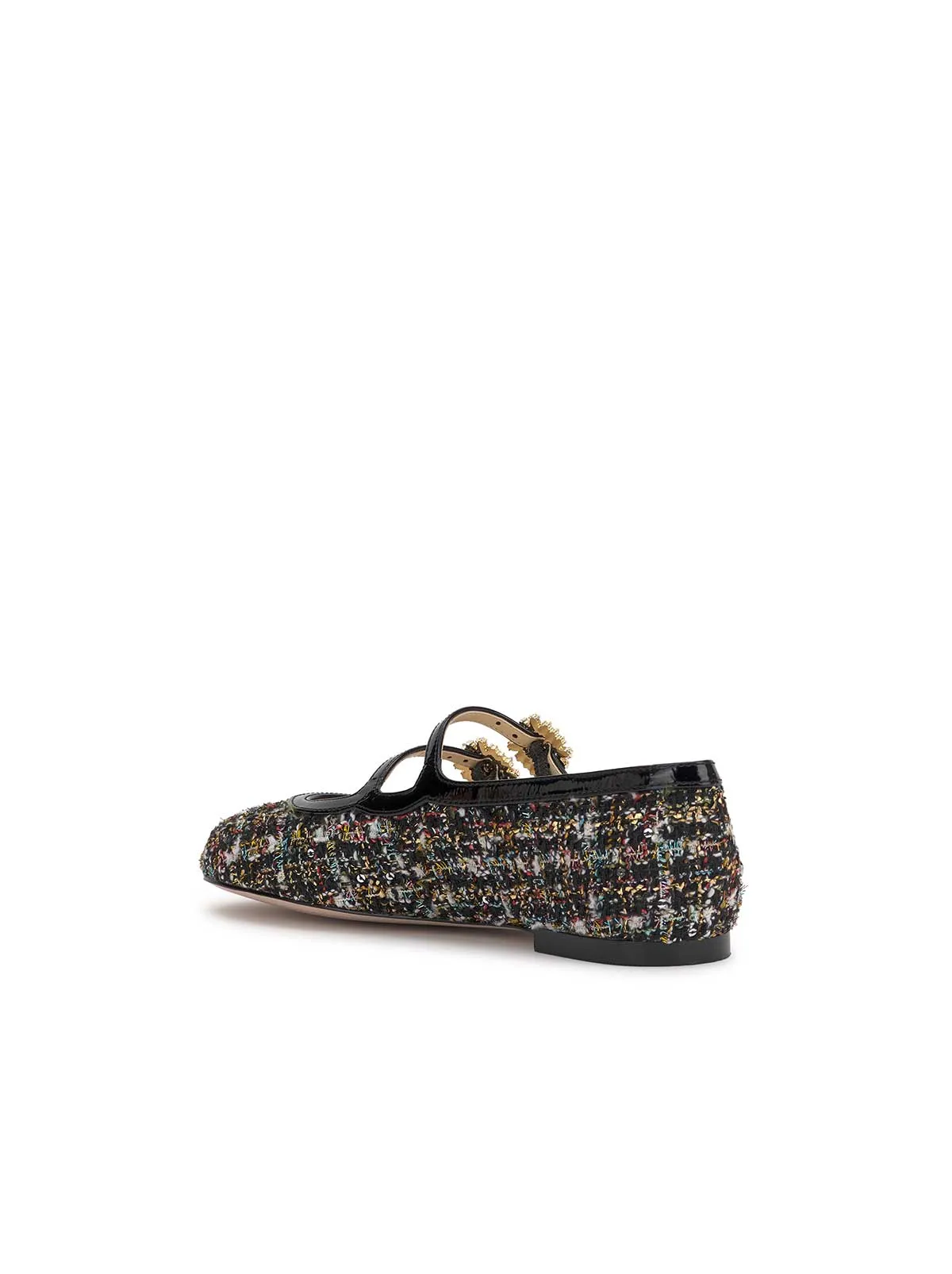 Allista Buckle Ballet Flat in Sparkle Tweed