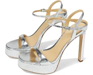 Amara 40S4AMHS2M-040 Sandal Womens 8 Silver Leather Platform ZPO893