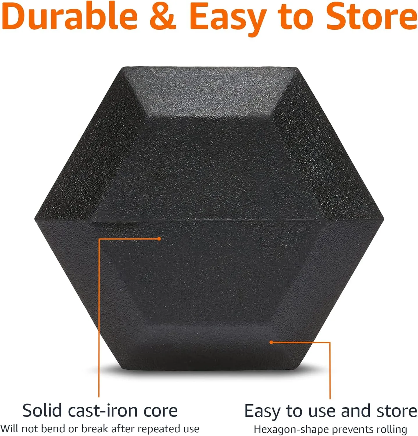 Amazon Basics Rubber Hex Dumbbell Hand Weight