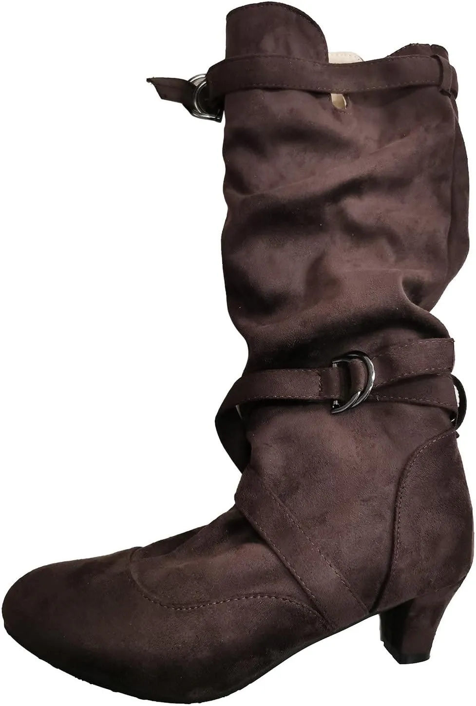 AMDBEL Wide Calf Boots for Women High Heel Womens Fall Boots 2024 Winter Slip On Pointed Toe Boots Fashion Booties Shoes