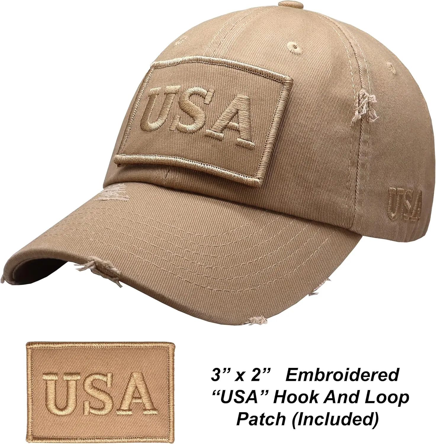 Antourage American Flag Unisex Baseball Hat for Men and Women | USA Flag Mesh Snapback Flat Visor Cap   2 Patriotic Patches
