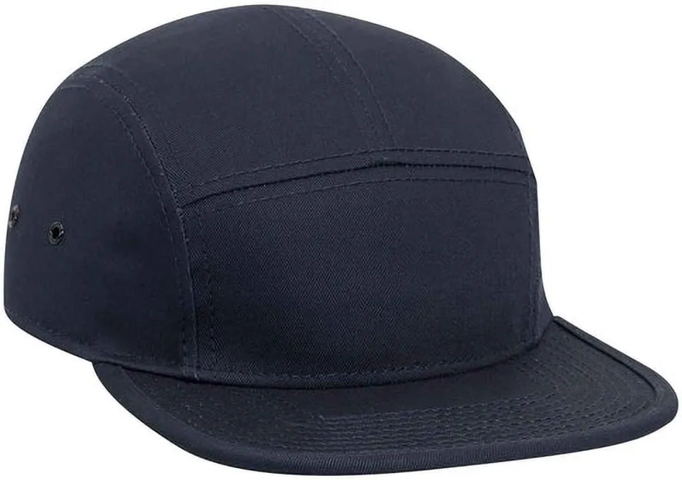 Ashen Fane 5 Panel Superior Cotton Twill Square Flat Visor Adjustable Camper Hat