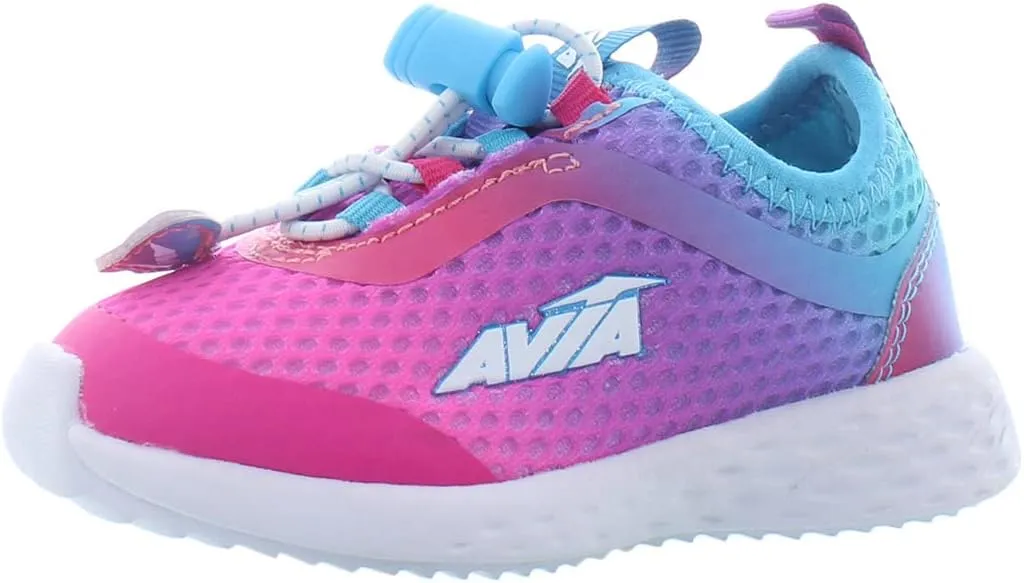 Avia Avi Spirit Slip On Girls' Sneakers - Lightweight Tennis, Athletic, Running Shoes for Girls - Toddler, Little Kid, and Big Kid Sizes 11 to 6