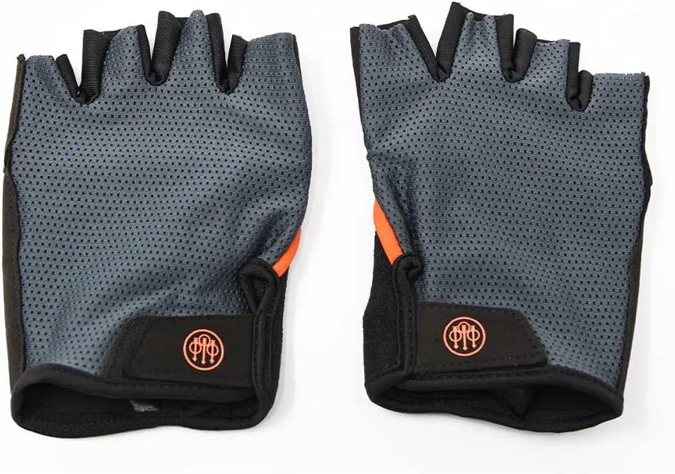 BERETTA Unisex Lightweight Fingerless Black/Grey Shooting Mesh Gloves