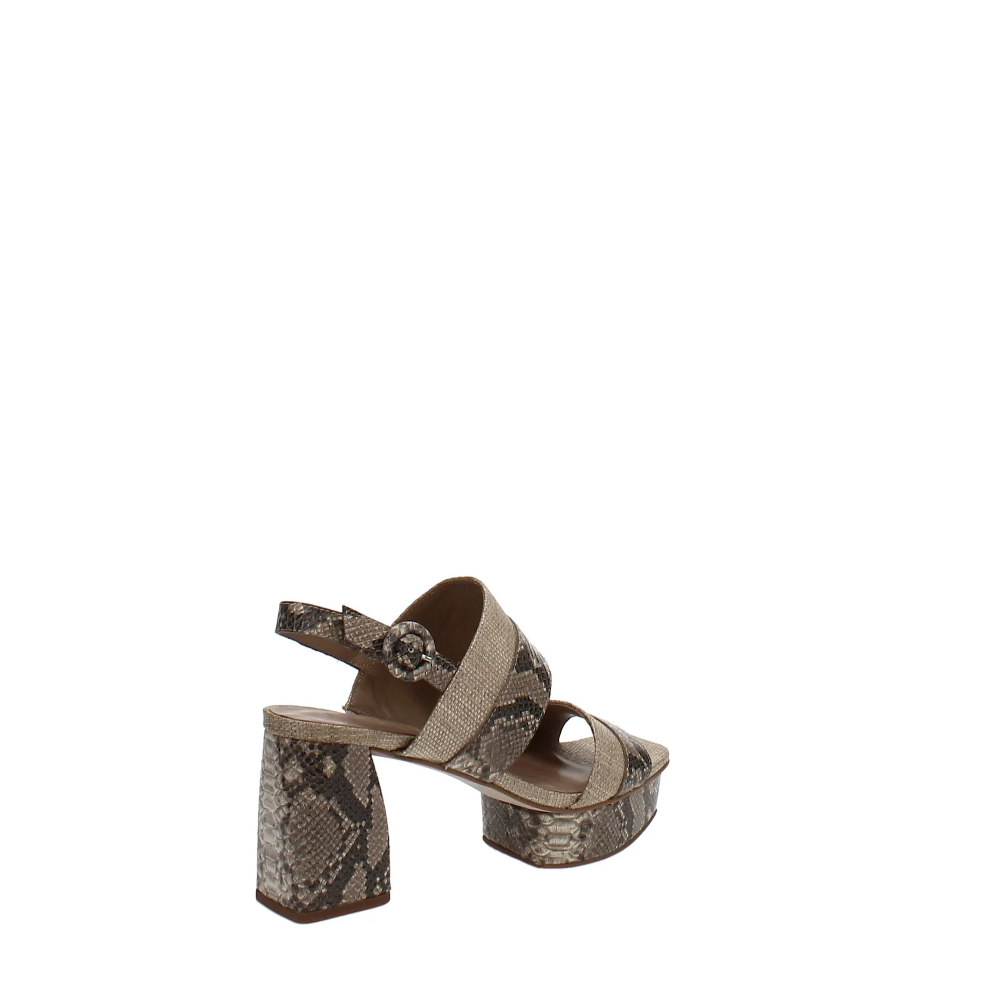 Bernardo Women's Racquel Snake Print Platform Sandals Biege Size 7
