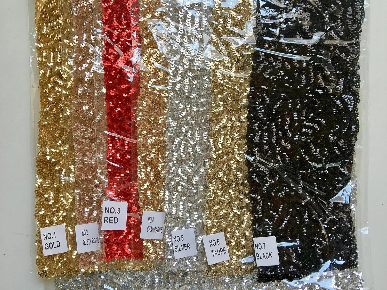 Bianca Champagne Allover Sequins on Mesh Fabric by The Yard - 10104