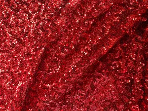 Bianca RED Allover Sequins on Mesh Fabric by The Yard - 10104