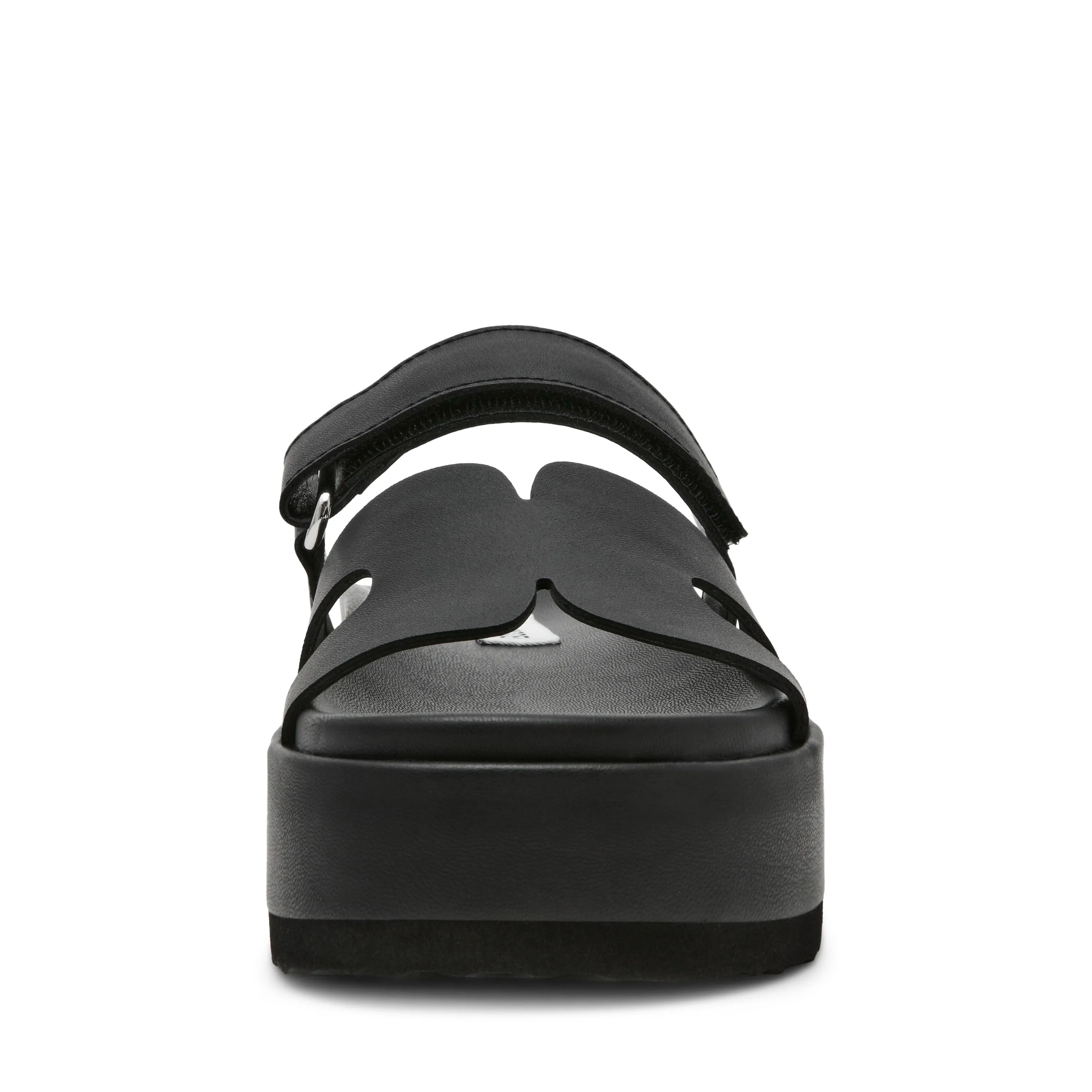 BIGMISSILE BLACK ACTION LEATHER SANDALS
