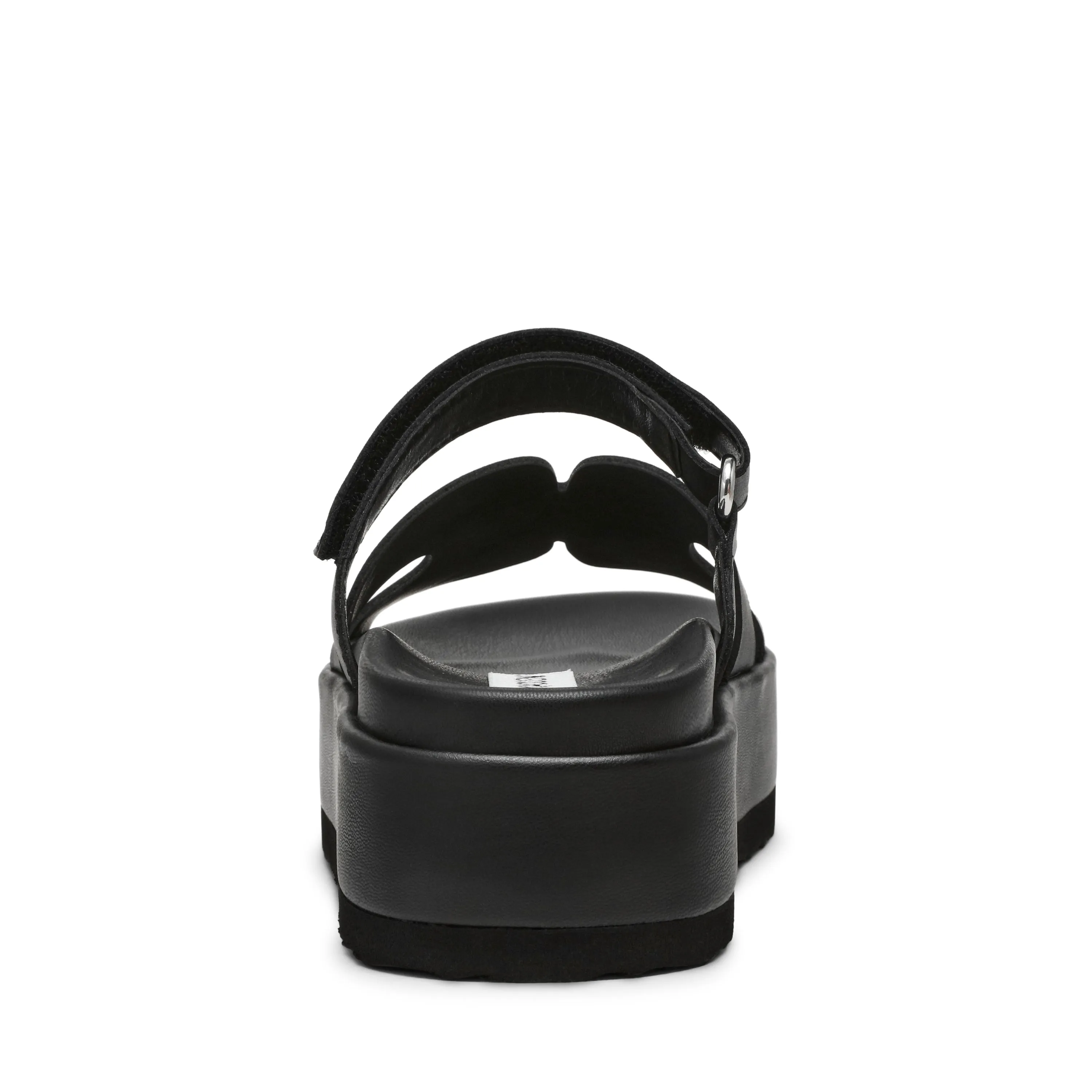 BIGMISSILE BLACK ACTION LEATHER SANDALS