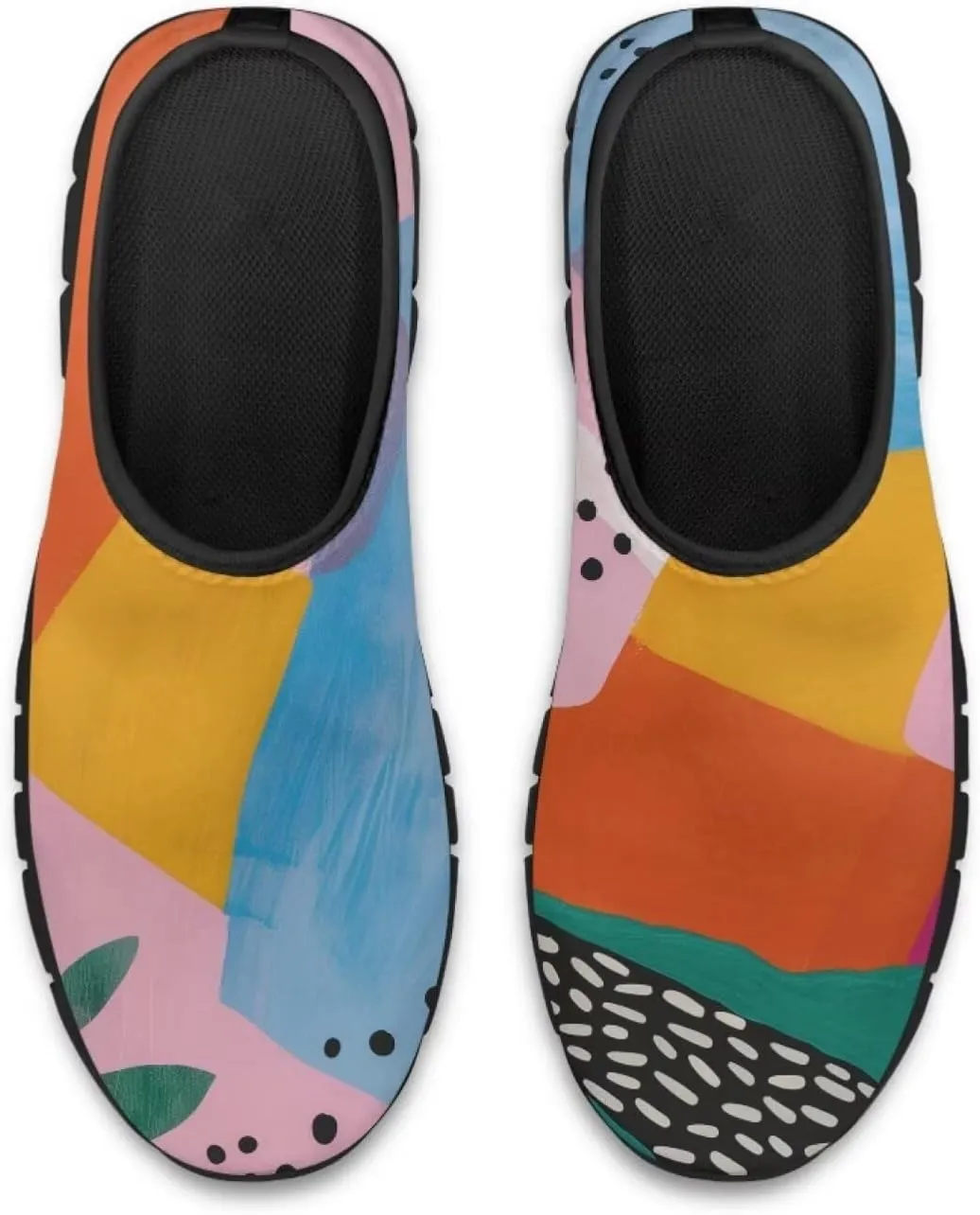 Binienty Slip on Barefoot Shoes Women Low Cut Platform Loafers Fashion Mesh Kint Walking Shoes with EVA Sole