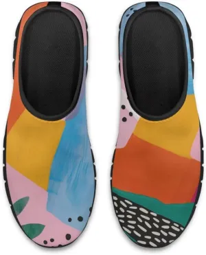Binienty Slip on Barefoot Shoes Women Low Cut Platform Loafers Fashion Mesh Kint Walking Shoes with EVA Sole