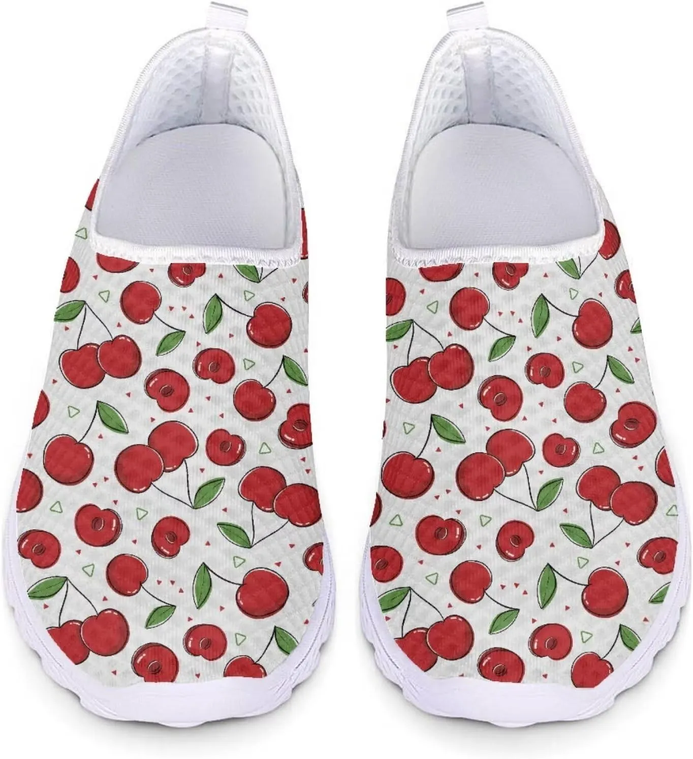 Binienty Unisex Printed Trainers Gym Running Shoes Lightweight Slip-On Walking Sneakers for Women Men