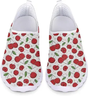 Binienty Unisex Printed Trainers Gym Running Shoes Lightweight Slip-On Walking Sneakers for Women Men