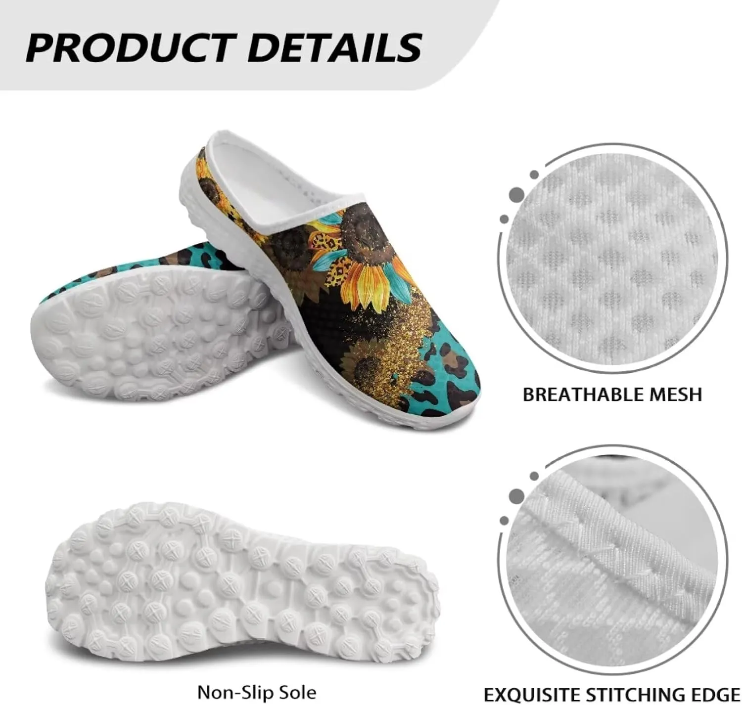 Binienty Women Mules Sneakers Slip On Mesh Garden Shoes with Arch Support Lightweight Memory Foam Minimalist Walking Shoes