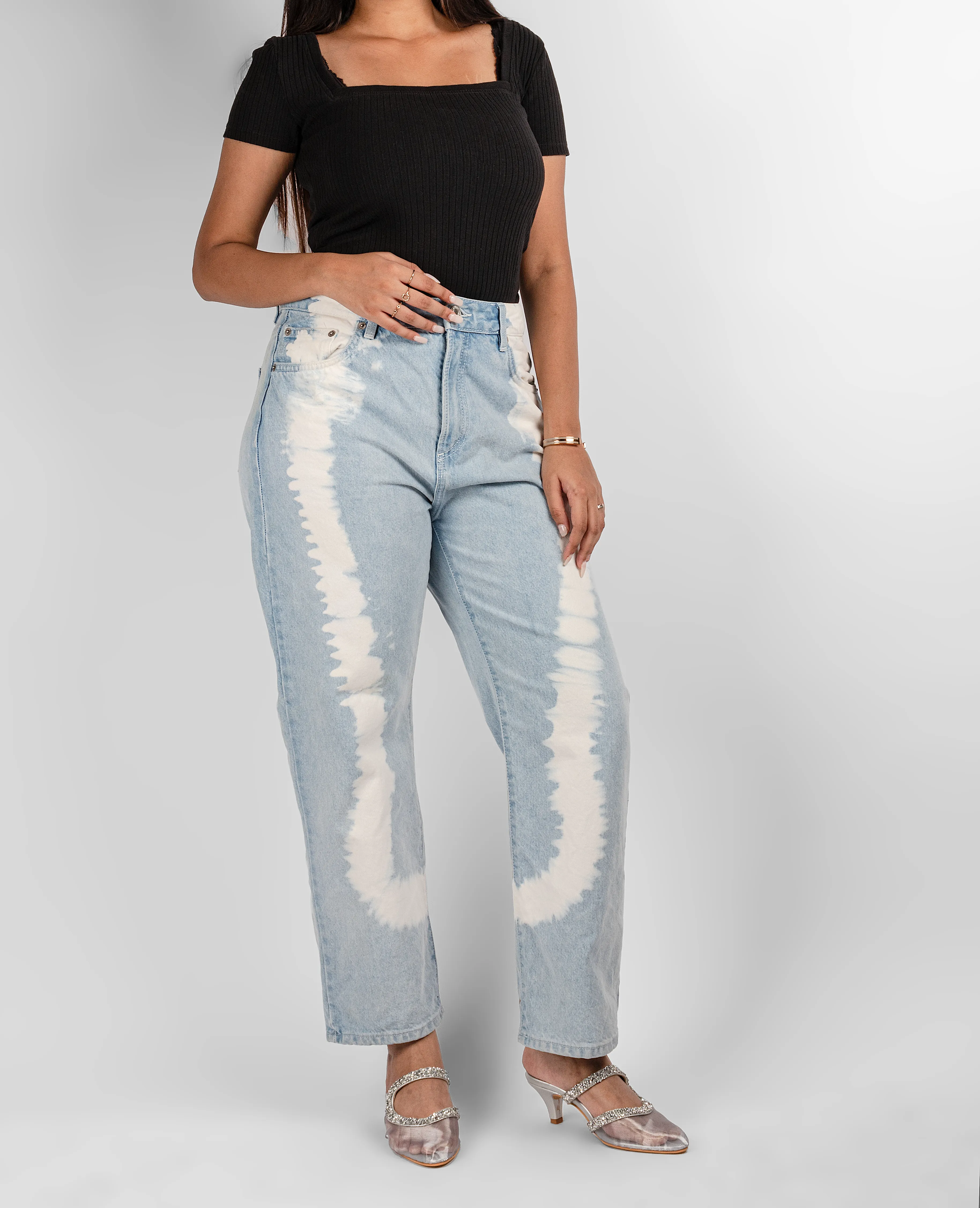 Black Twinkle Mule