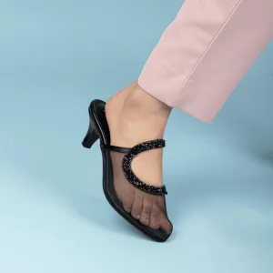 Black Twinkle Mule