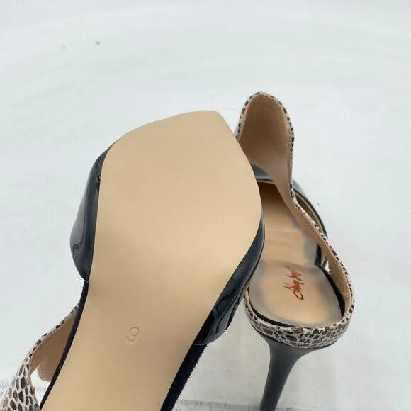Black Women Sexy Stiletto Heels Mule Strappy Slip On Pointed Toe Dress Sandals