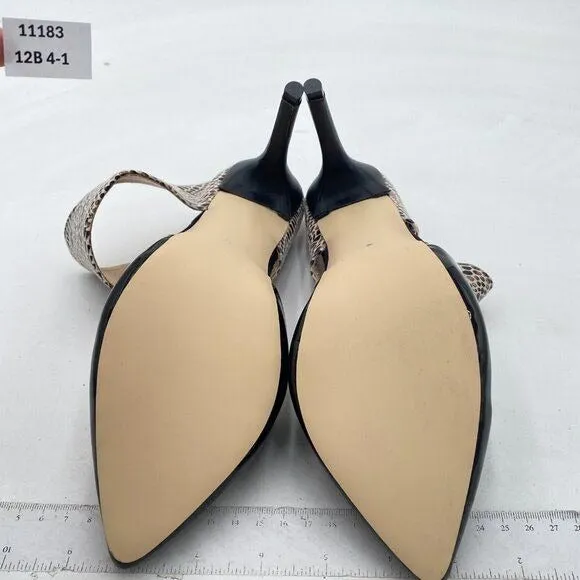 Black Women Sexy Stiletto Heels Mule Strappy Slip On Pointed Toe Dress Sandals