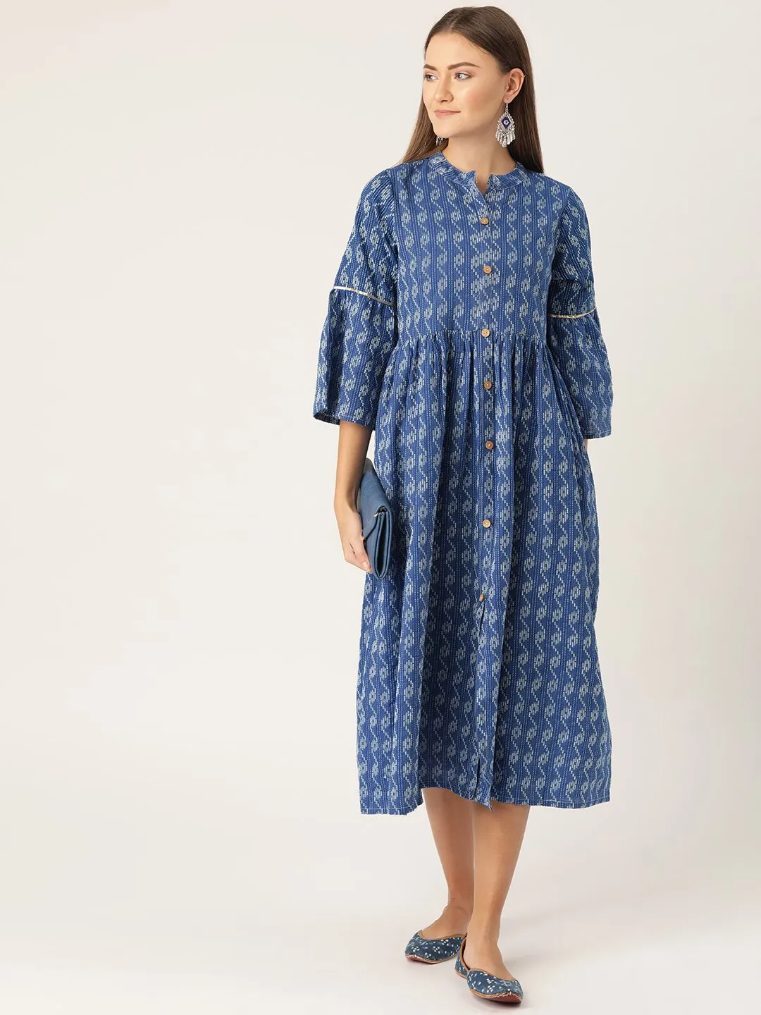 Blue Kantha Dress