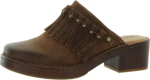 BORN Womens Harmony Leather Slip On Clogs