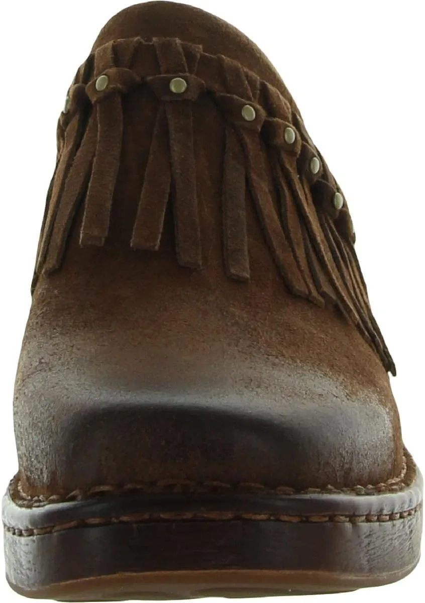 BORN Womens Harmony Leather Slip On Clogs