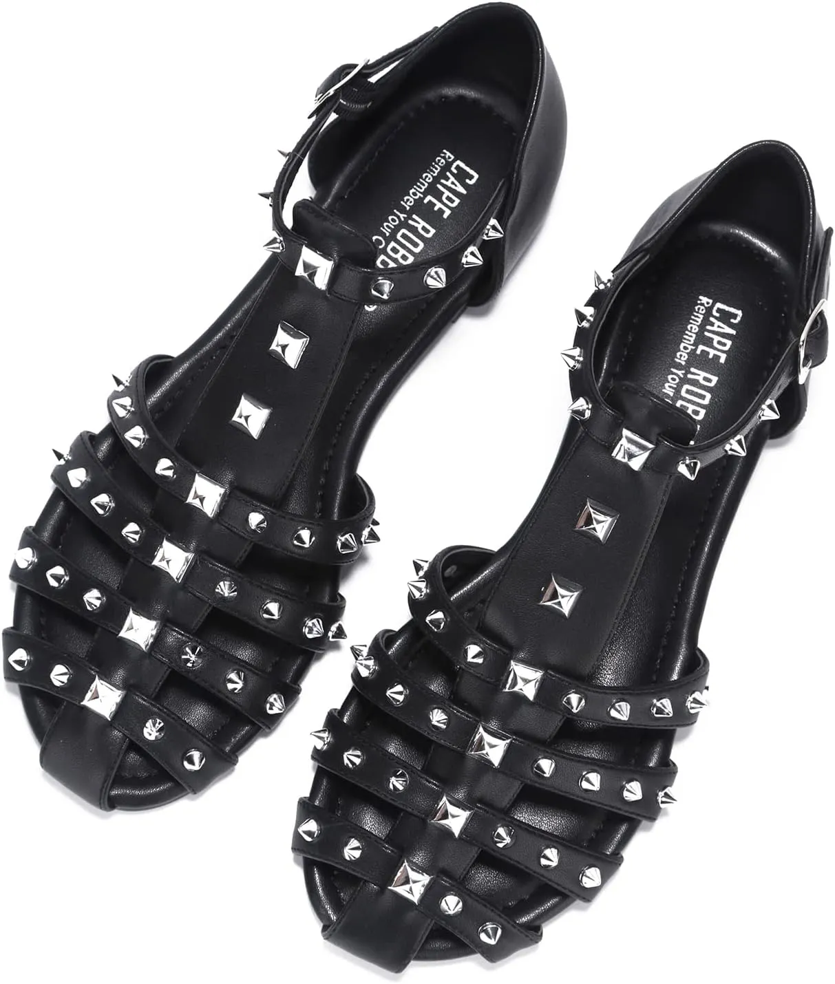 Cape Robbin Elowyn Sandals Slides for Women, Studded Womens Mules Slip On Shoes