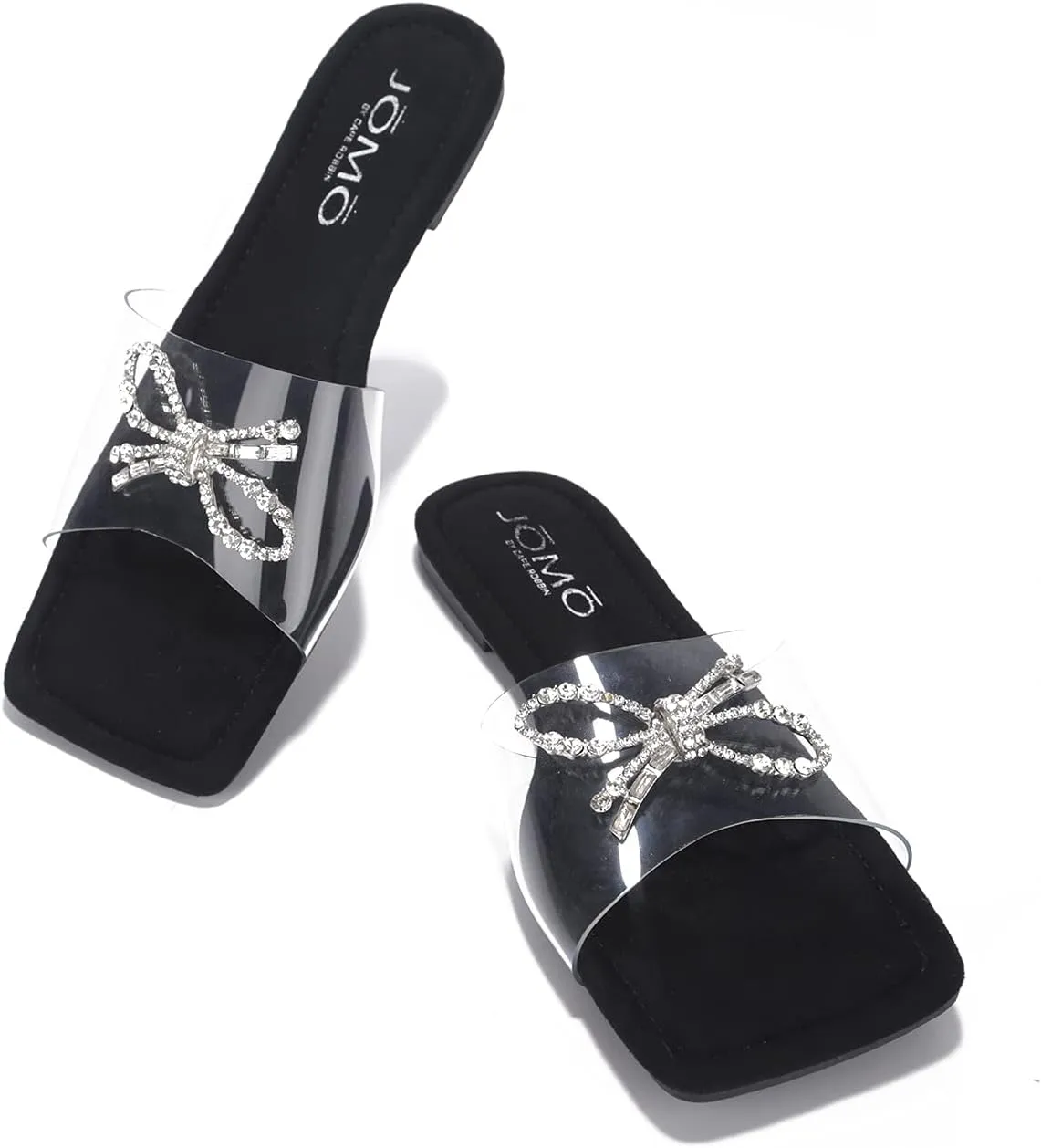 Cape Robbin Presents JOMO Kahlua Sandals Slides for Women, Womens Mules Slip On Shoes with Bow