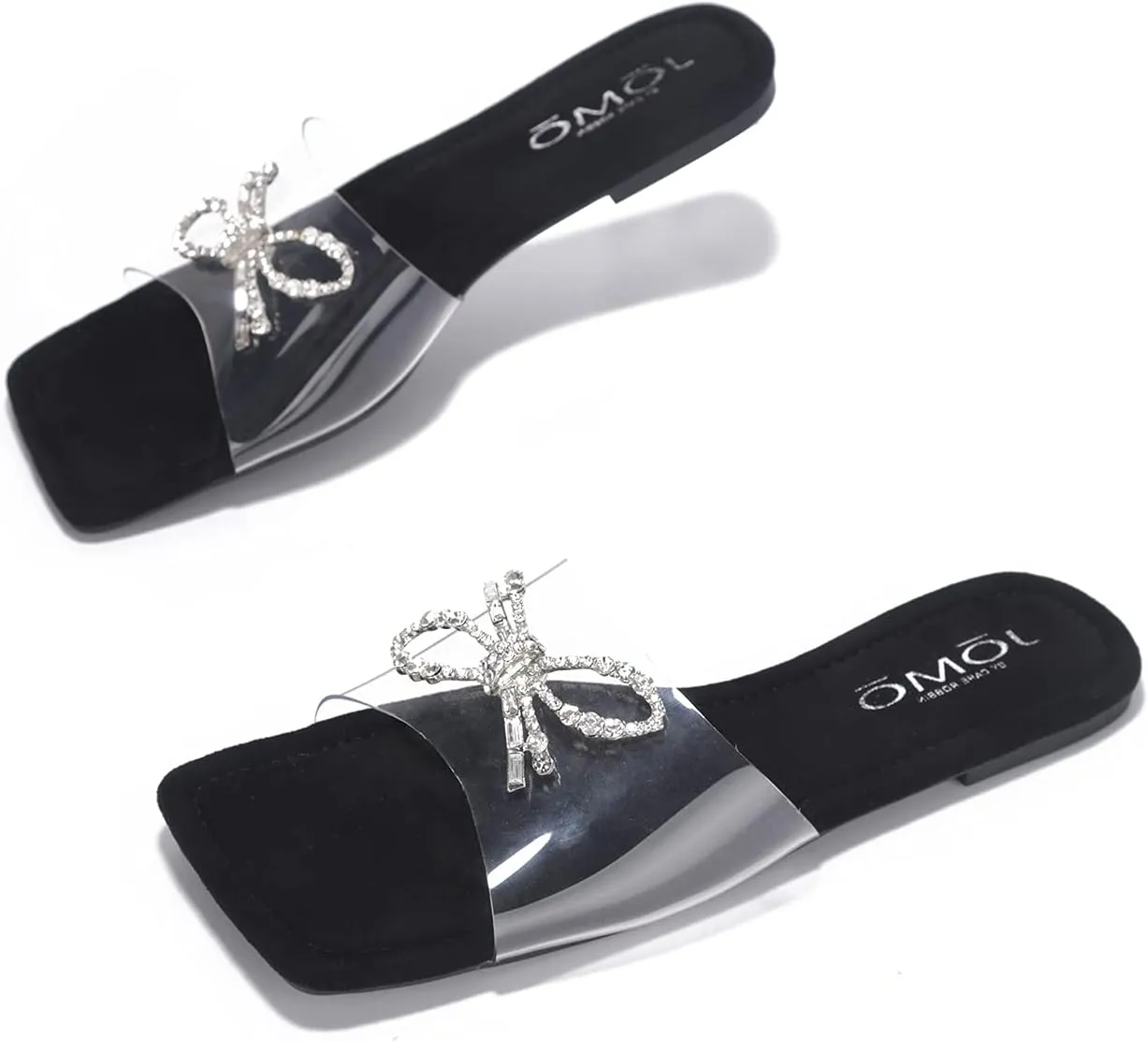 Cape Robbin Presents JOMO Kahlua Sandals Slides for Women, Womens Mules Slip On Shoes with Bow