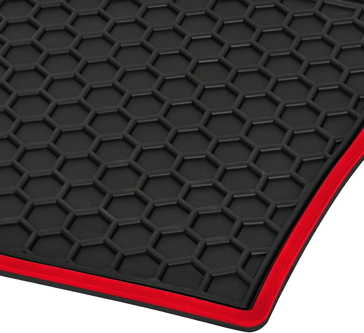Car Floor Mat Custom Fit for Honda Pilot 2016-2022 Black Red Rubber Auto Liner Mats All Weather Protection Odorless (No Elite Models)