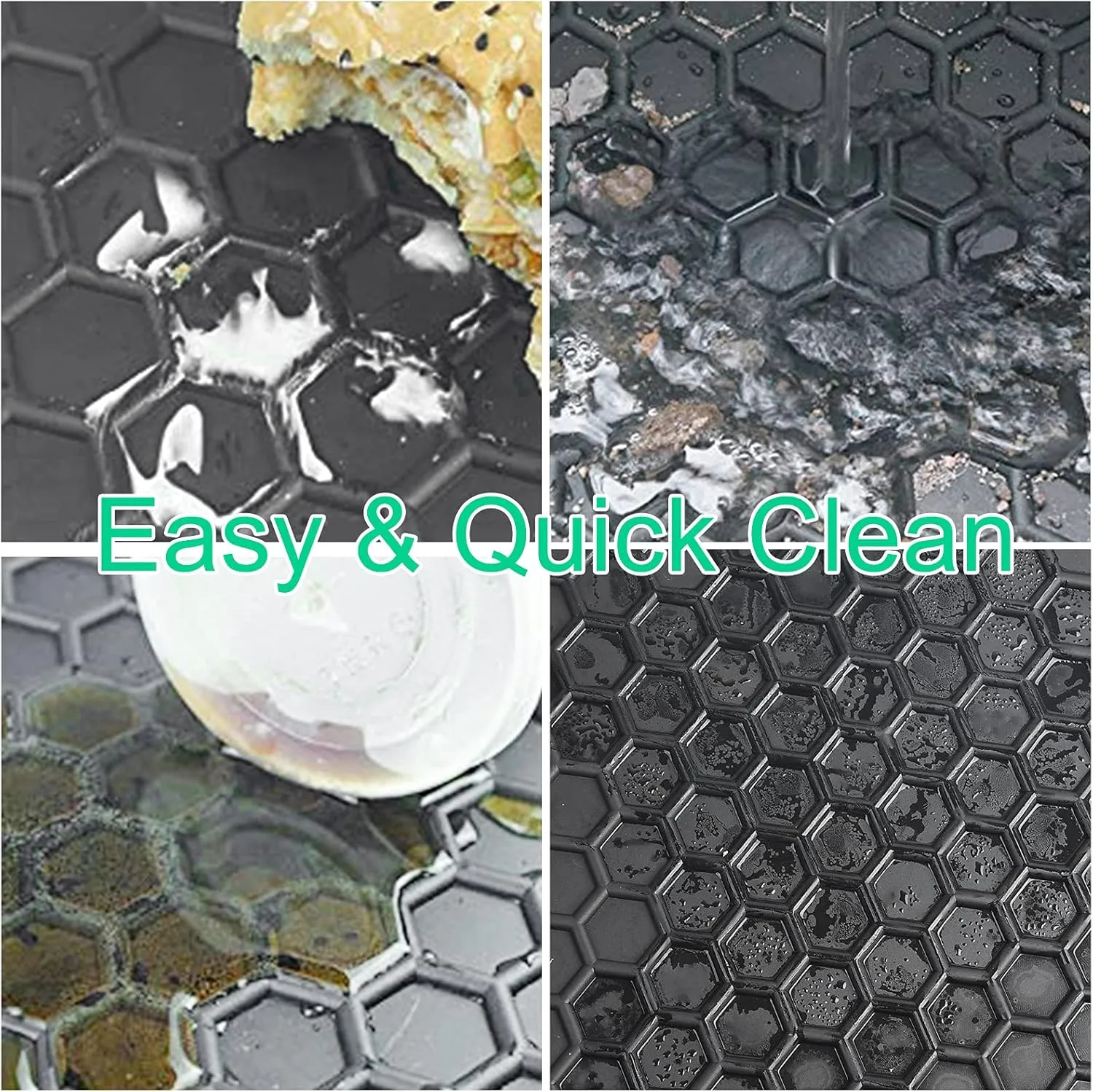 Car Floor Mat Custom Fit for Honda Pilot 2016-2022 Black Red Rubber Auto Liner Mats All Weather Protection Odorless (No Elite Models)