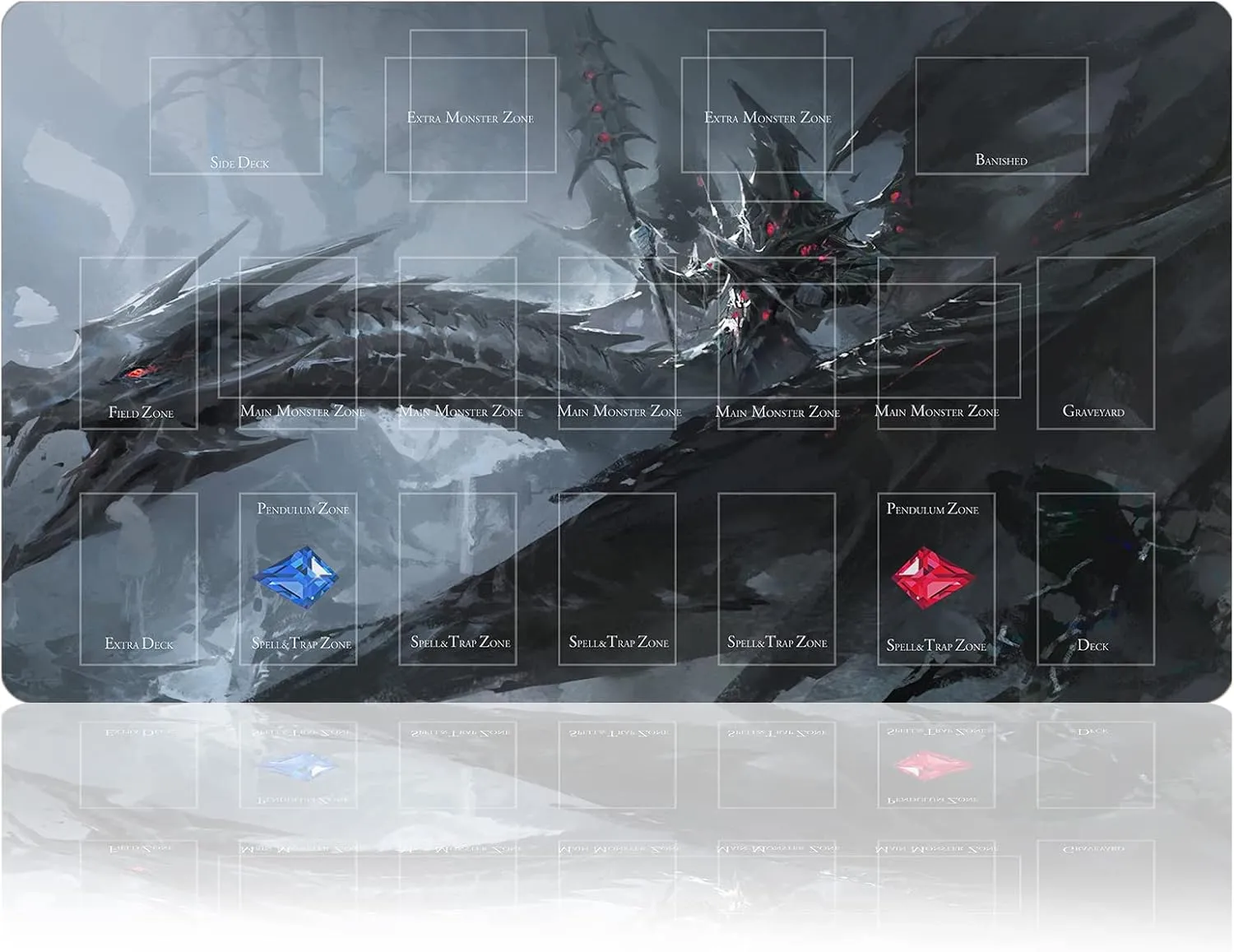 Card Rubber Duel Mat Gaming Competition Pad Binder Deck 27.5x15.7in