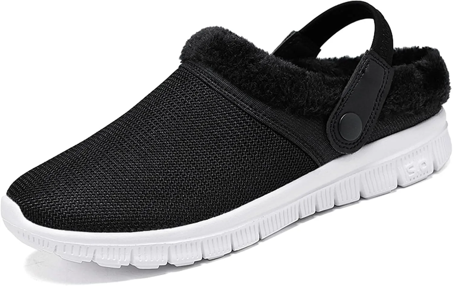 CERYTHRINA Men's Women's Fur Lined Clogs Warm Winter Garden Shoes Indoor Outdoor Slip-on Walking Slippers