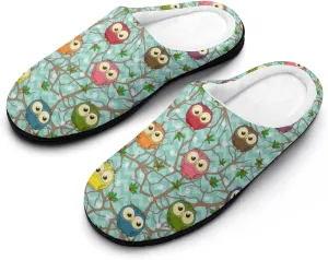 Christmas Clog Slippers Mens Non-Slip Warm House Slippers Womens Cotton Slippers Bedroom Slip-On Shoes Indoor Outdoor