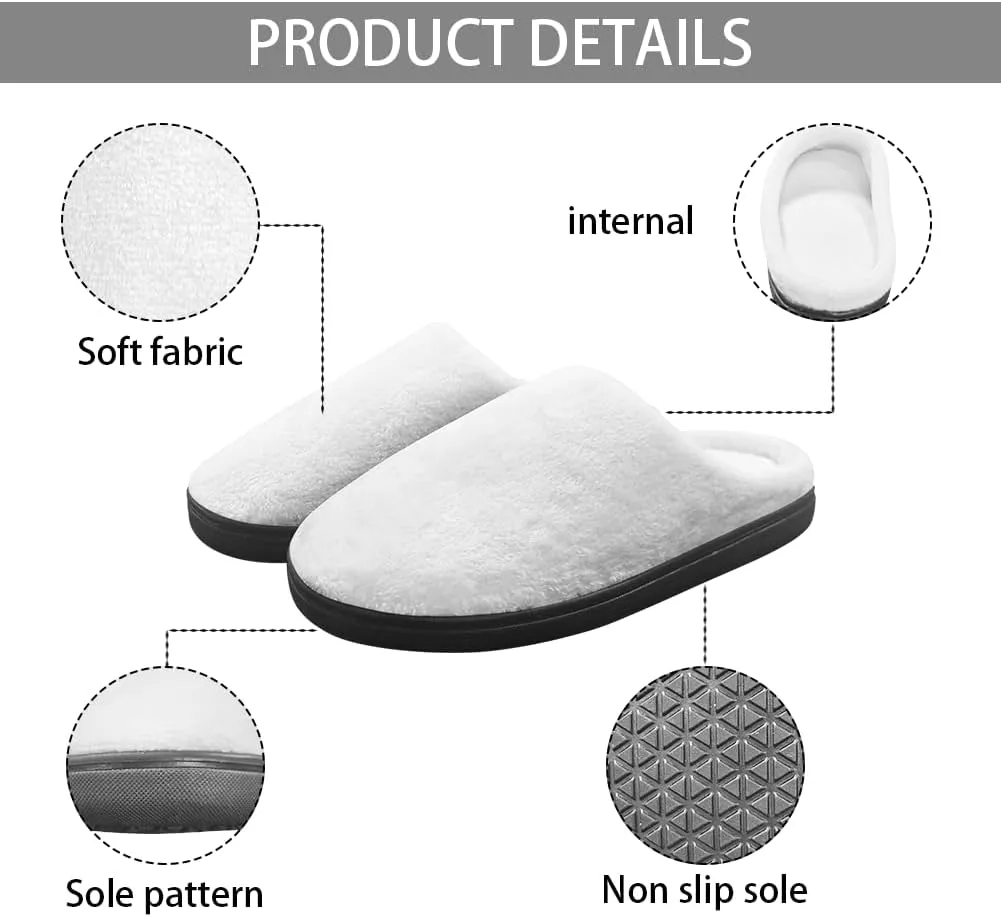 Christmas Slippers for Family TPR Sole Men Women Indoor/Outdoor Slippers Fuzzy Slip On House Shoes with Rubber