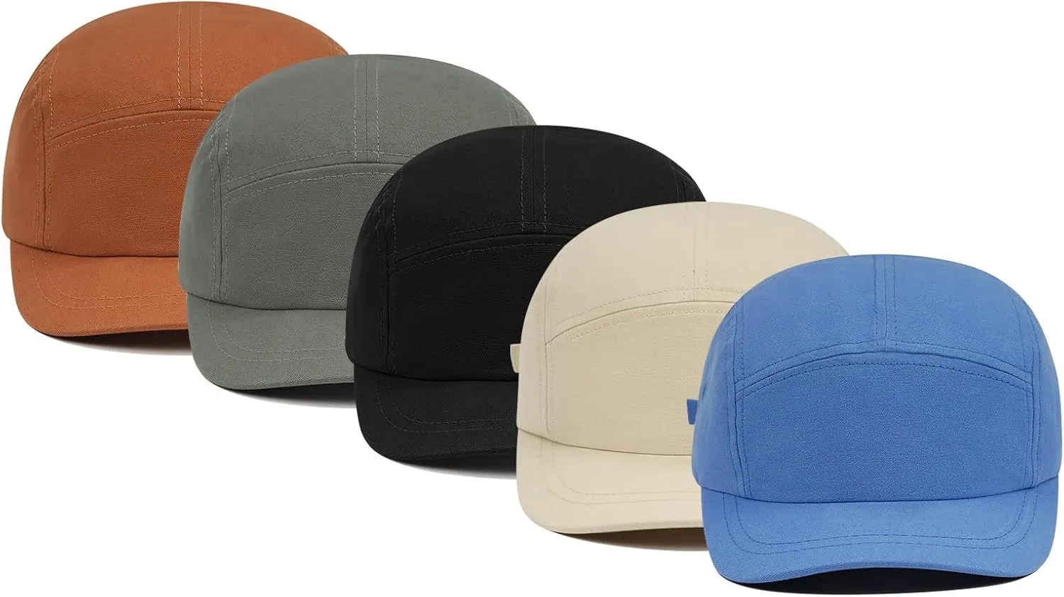 Clakllie Short Brim Baseball Fitted Cap Fashion 5 Panel Camp Caps Low Profile Dad Hat Snapback Hip Hop Cap Trucker Hats